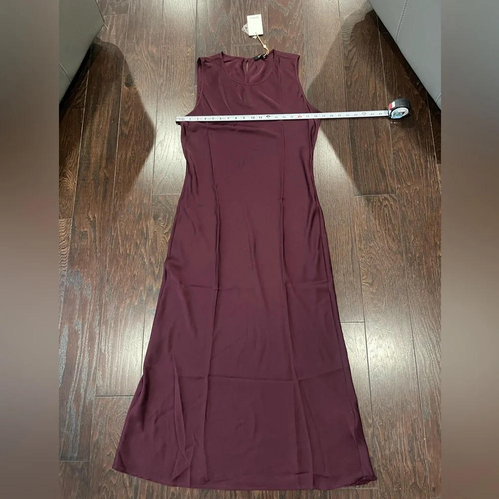 Quince Women Washable Stretch Silk Tank Midi Dress Wine Tasting Size Large NEW - Picture 5 of 10